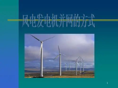 风电发电机并网的方式