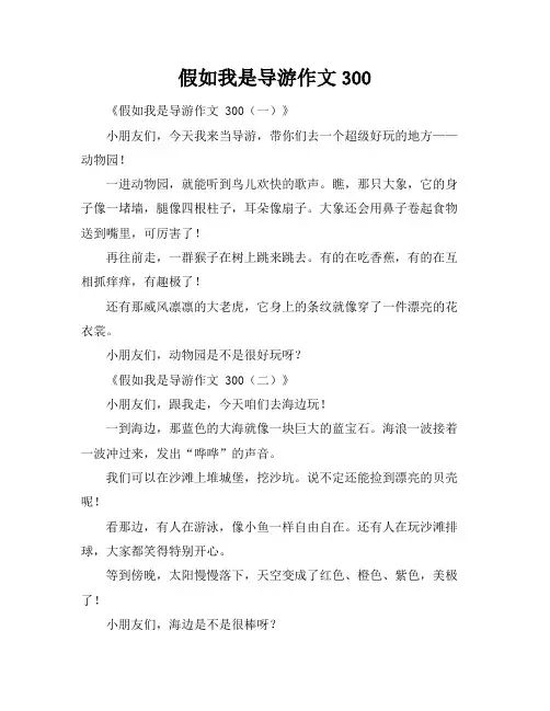 假如我是导游作文300