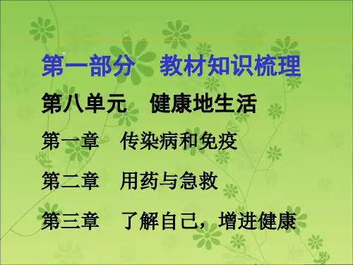 2016届中考面对面(人教版)生物复习课件 第一部分教材知识梳理 第八单元 健康地生活