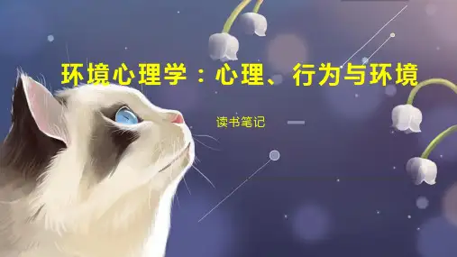 环境心理学：心理、行为与环境