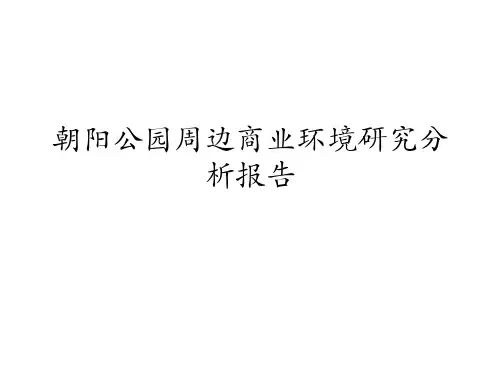 朝阳公园周边商业环境研究分析报告(初稿)54p