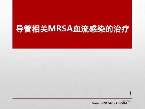 导管相关MRSA血流感染的治疗PPT课件