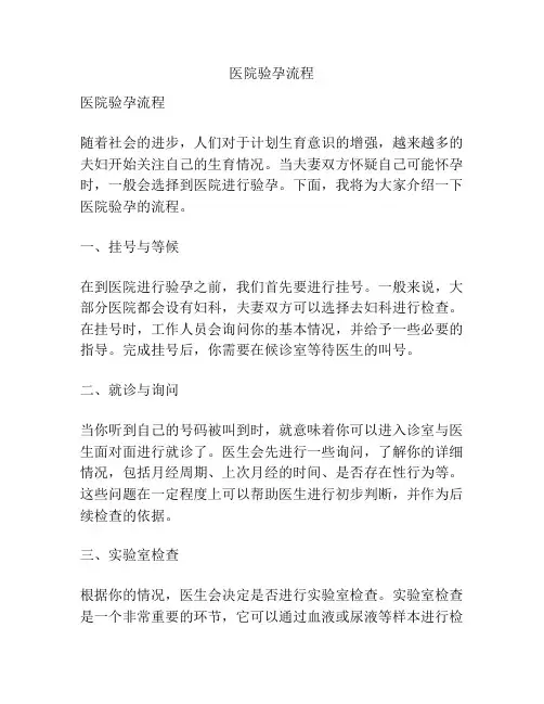 医院验孕流程