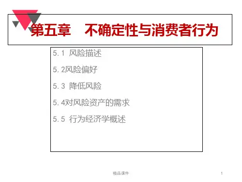 平狄克微观经济学不确定性与消费者行为PPT课件