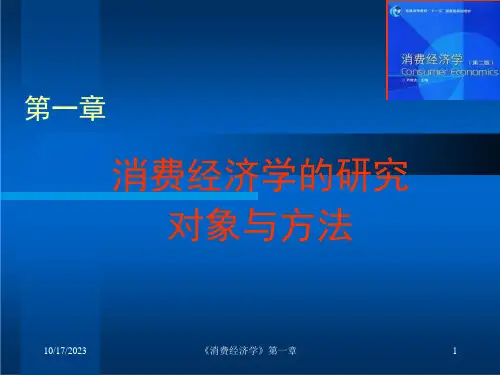 消费经济学第一章课件