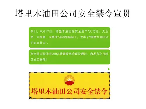 某油田公司安全禁令宣贯PPT课件(20页)