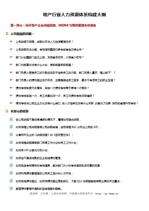 房地产行业人力资源体系构建