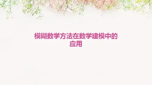 模糊数学方法在数学建模中的应用