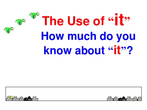 高二英语The-use-of-it