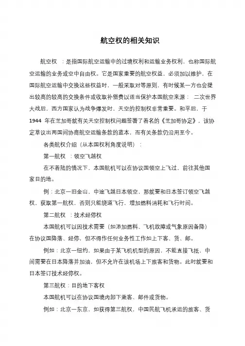 航空权的相关知识