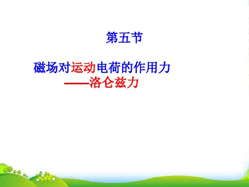 人教版高中物理选修31课件：3.5+磁场对运动电荷的作用洛伦兹力+(共24张PPT)