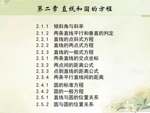 新教材人教A版高中数学选择性必修第一册-第二章-直线和圆的方程-精品教学课件(共270页)可修改全文