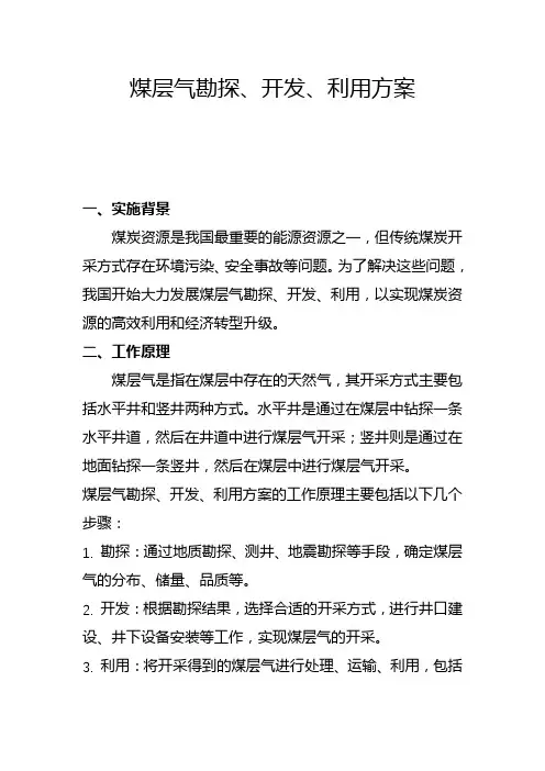 煤层气勘探、开发、利用方案(四)