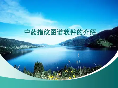 中药指纹图谱软件的介绍