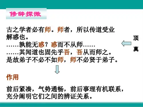 人教版高中语文必修三课件11《师说》知识系统