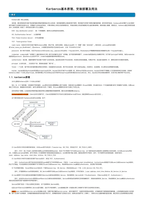 Kerberos基本原理、安装部署及用法