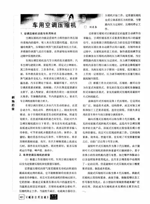 车用空调压缩机