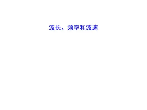 波长、频率和波速   课件