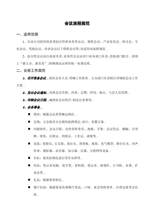 会议流程规范