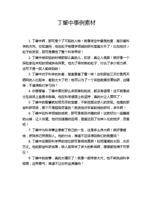 丁肇中事例素材