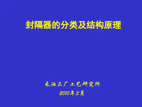 讲课材料(井下工具-封隔器)