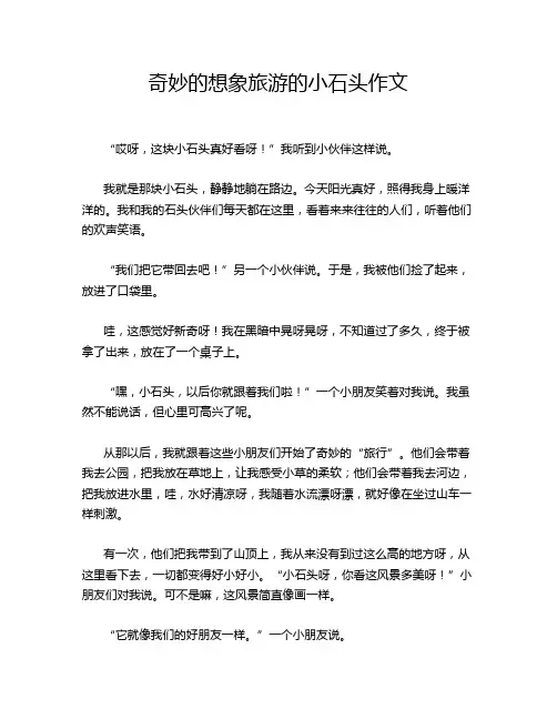 奇妙的想象旅游的小石头作文