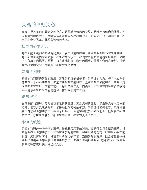 灵魂的飞翔姿态