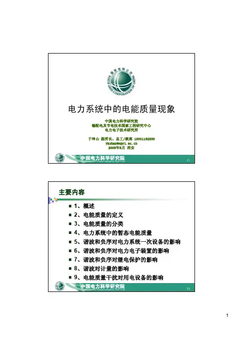 电力系统中的电能质量现象090516