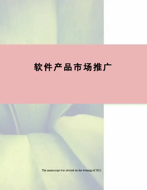 软件产品市场推广