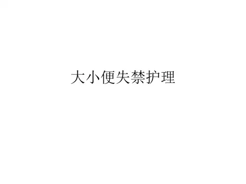 大小便失禁护理PPT课件
