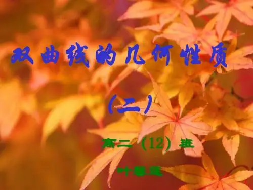 高二数学课件：2.2.2双曲线的简单几何性质(二)