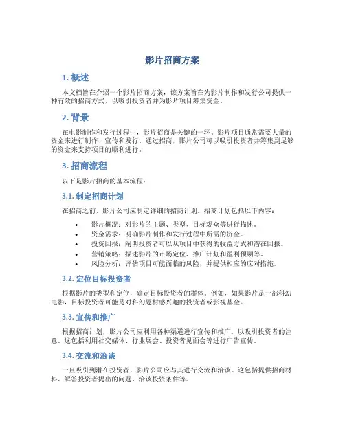 影片招商方案