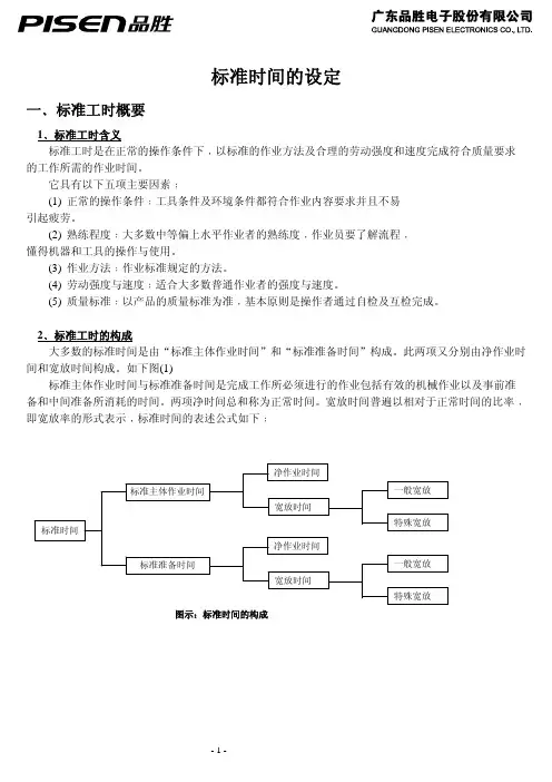 标准时间的设定