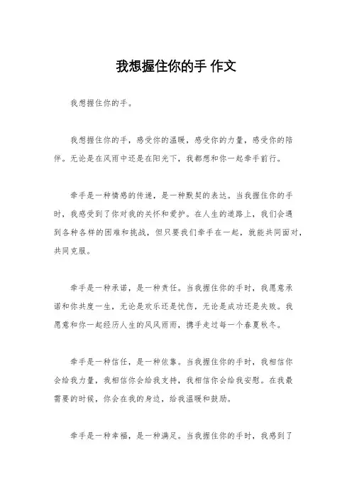 我想握住你的手 作文