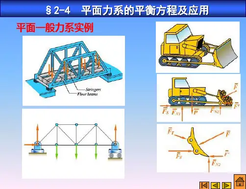 平面力系的平衡方程及应用