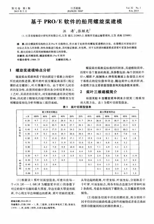 基于PRO／E软件的船用螺旋桨建模