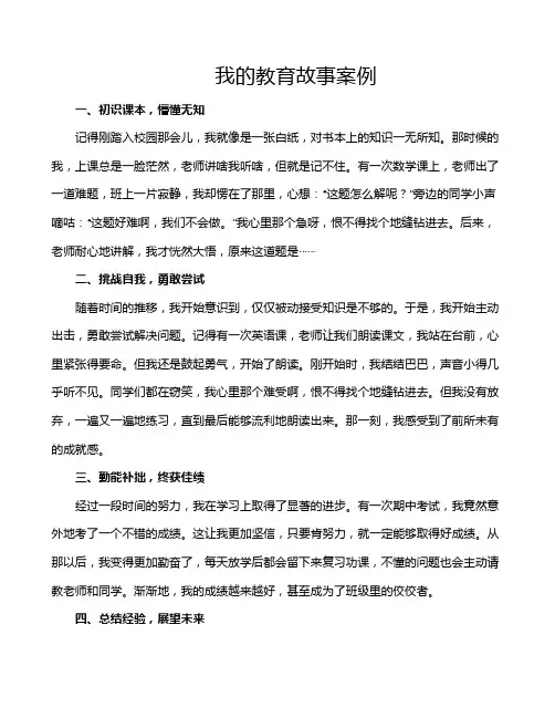 我的教育故事案例