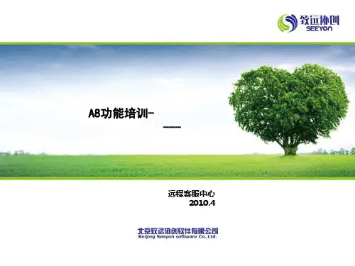 致远OA协同办公系统A8表单功能培训