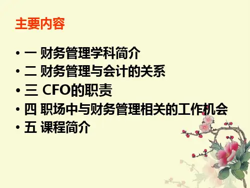 财务管理概述(PPT 86页)