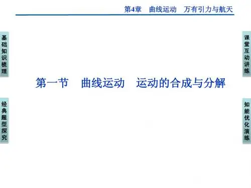 2012优化方案高三物理一轮复习课件--第4章第一节《曲线运动 运动的合成与分解》