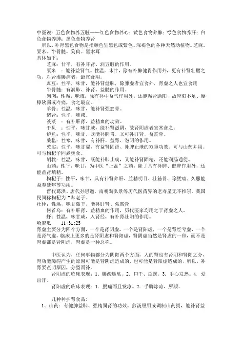 对肾好的食物