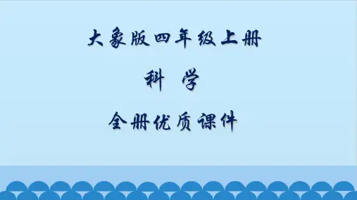 大象版科学四年级上册全册课件【精品】