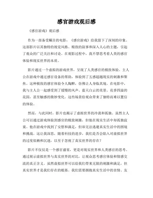 感官游戏观后感
