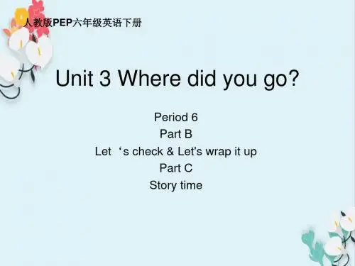 【人教版】六年级英语下册unit3 where did you go 6