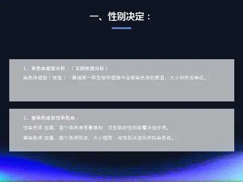 性别决定和伴性遗传