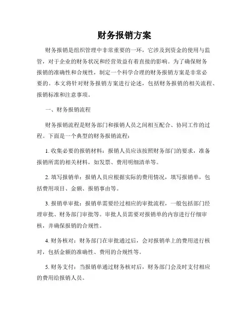 财务报销方案