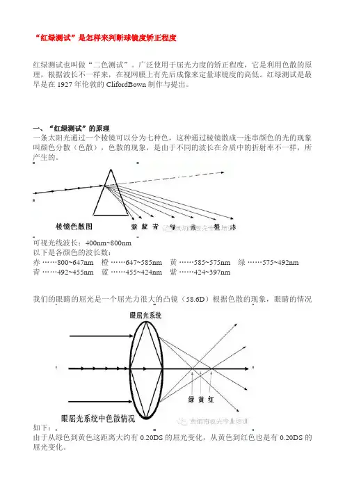 红绿测试是怎样来判断球镜度矫正程度
