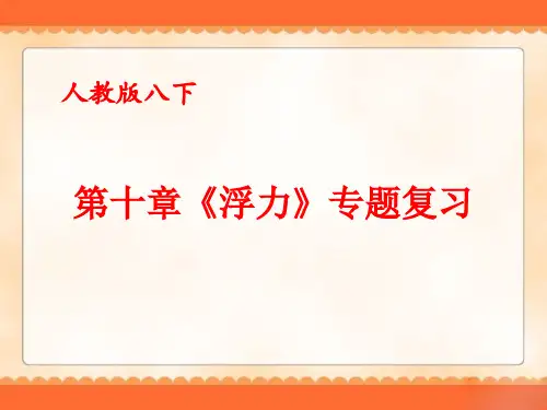 《浮力》专题复习优秀课件