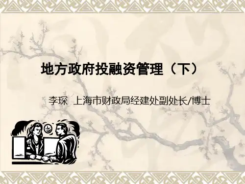 地方政府投融资管理(下)