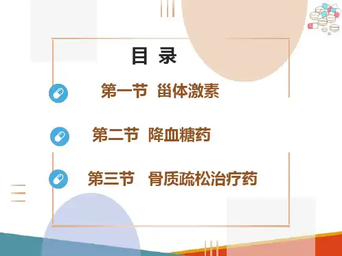 甾体激素 激素类药物 药物化学课件